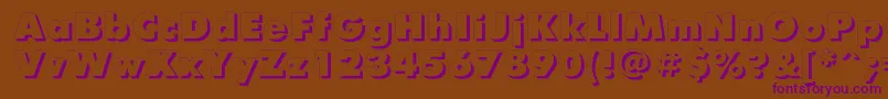 FuturisxshadowcttRegular Font – Purple Fonts on Brown Background