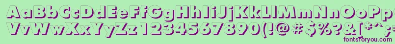 Шрифт FuturisxshadowcttRegular – фиолетовые шрифты на зелёном фоне
