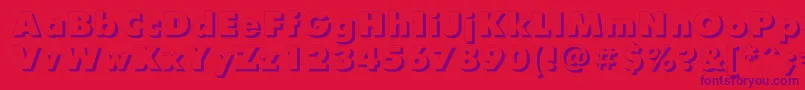 FuturisxshadowcttRegular Font – Purple Fonts on Red Background