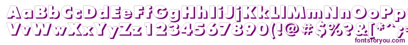 フォントFuturisxshadowcttRegular – 白い背景に紫のフォント