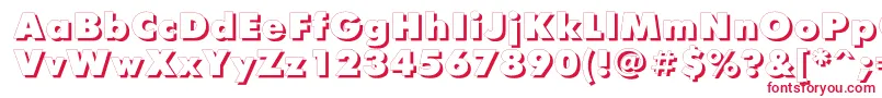 Шрифт FuturisxshadowcttRegular – красные шрифты на белом фоне