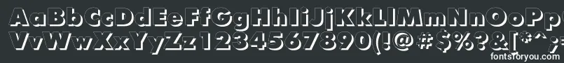 Шрифт FuturisxshadowcttRegular – белые шрифты на чёрном фоне