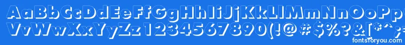 FuturisxshadowcttRegular Font – White Fonts on Blue Background