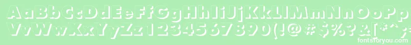 FuturisxshadowcttRegular Font – White Fonts on Green Background