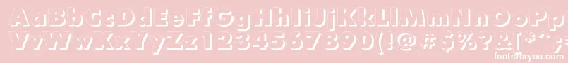 FuturisxshadowcttRegular Font – White Fonts on Pink Background