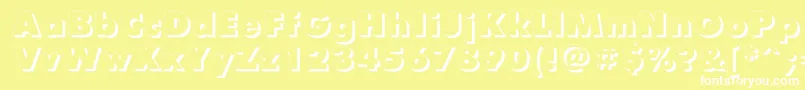 FuturisxshadowcttRegular Font – White Fonts on Yellow Background