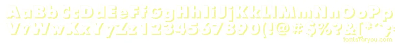 FuturisxshadowcttRegular Font – Yellow Fonts on White Background