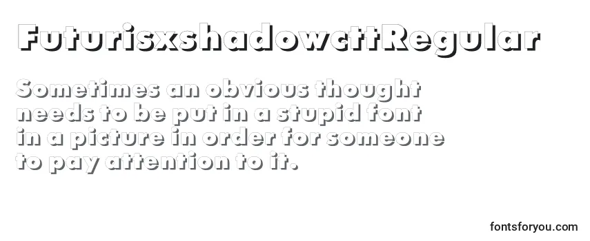Review of the FuturisxshadowcttRegular Font