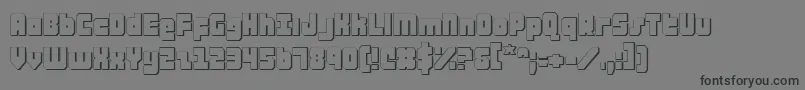 AlphaTaurus3D-Schriftart – Schwarze Schriften auf grauem Hintergrund