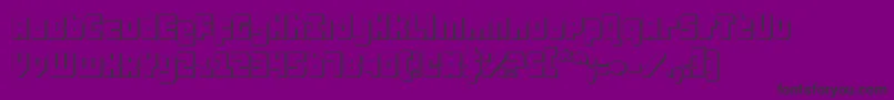 AlphaTaurus3D Font – Black Fonts on Purple Background