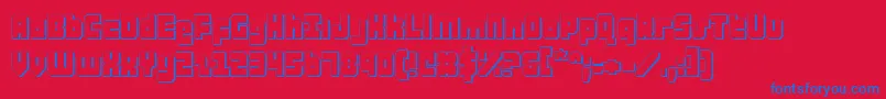 フォントAlphaTaurus3D – 赤い背景に青い文字