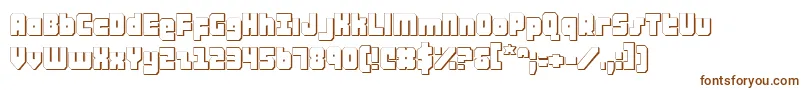 Шрифт AlphaTaurus3D – коричневые шрифты на белом фоне