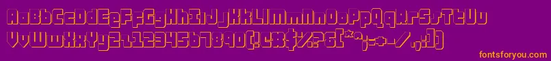 AlphaTaurus3D Font – Orange Fonts on Purple Background