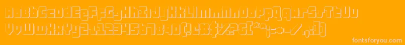 AlphaTaurus3D-fontti – vaaleanpunaiset fontit oranssilla taustalla