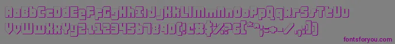 AlphaTaurus3D Font – Purple Fonts on Gray Background