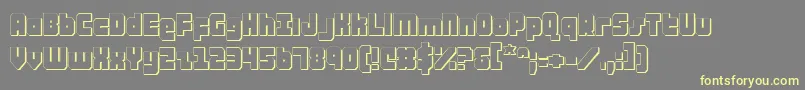 AlphaTaurus3D Font – Yellow Fonts on Gray Background