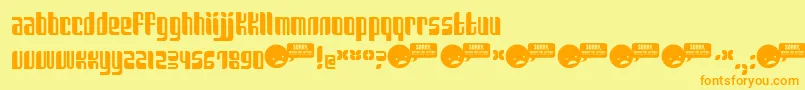 Шрифт Sanka ffy – оранжевые шрифты на жёлтом фоне