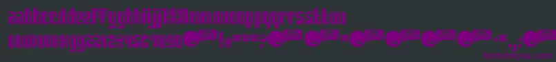 Sanka ffy Font – Purple Fonts on Black Background