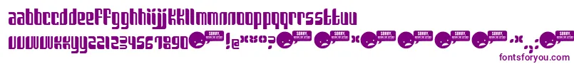 Sanka ffy Font – Purple Fonts on White Background