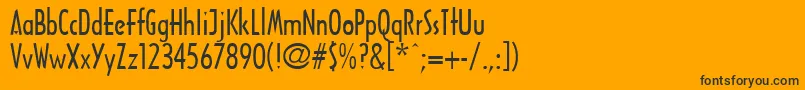 Archtura-Schriftart – Schwarze Schriften auf orangefarbenem Hintergrund
