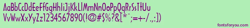 Шрифт Archtura – фиолетовые шрифты на зелёном фоне
