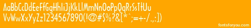 Archtura Font – White Fonts on Orange Background
