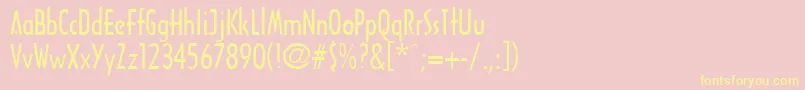 Archtura Font – Yellow Fonts on Pink Background