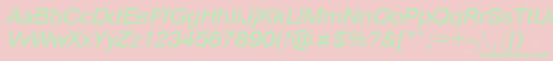 Prg2 Font – Green Fonts on Pink Background