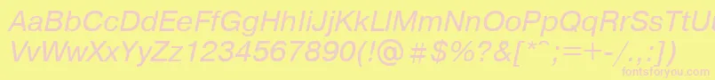 Prg2 Font – Pink Fonts on Yellow Background