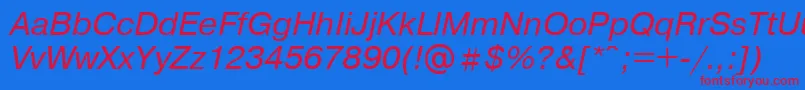 Prg2 Font – Red Fonts on Blue Background