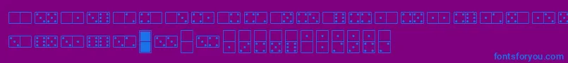 Whitedominoes Font – Blue Fonts on Purple Background