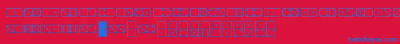 Whitedominoes Font – Blue Fonts on Red Background