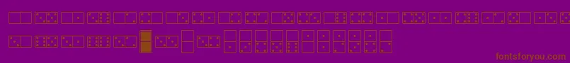 fuente Whitedominoes – Fuentes Marrones Sobre Fondo Morado