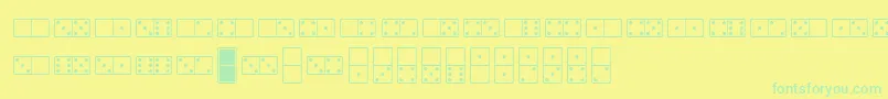 Whitedominoes Font – Green Fonts on Yellow Background