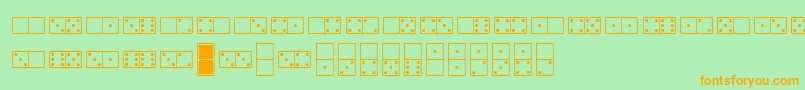fuente Whitedominoes – Fuentes Naranjas Sobre Fondo Verde