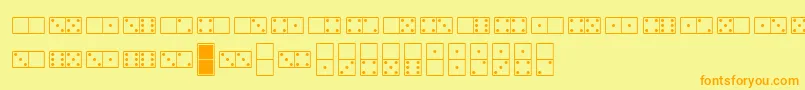 Whitedominoes Font – Orange Fonts on Yellow Background