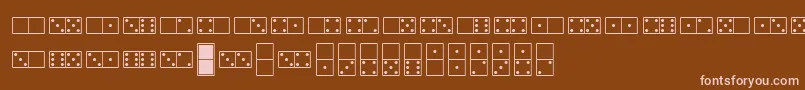 Fonte Whitedominoes – fontes rosa em um fundo marrom