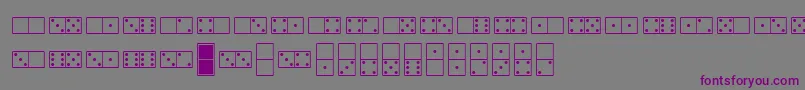 Whitedominoes-fontti – violetit fontit harmaalla taustalla