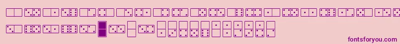 Whitedominoes Font – Purple Fonts on Pink Background