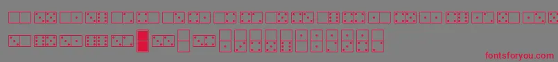 Whitedominoes Font – Red Fonts on Gray Background