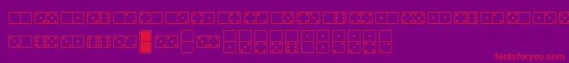 Fonte Whitedominoes – fontes vermelhas em um fundo violeta
