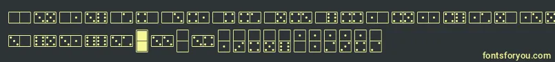 Whitedominoes Font – Yellow Fonts on Black Background
