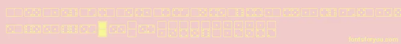 fuente Whitedominoes – Fuentes Amarillas Sobre Fondo Rosa