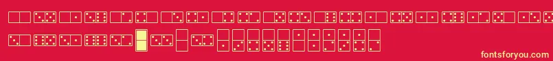 Whitedominoes Font – Yellow Fonts on Red Background