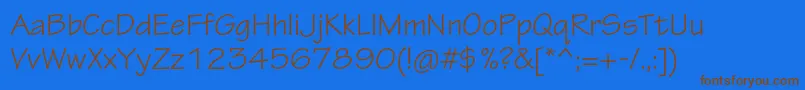 TektonproRegular Font – Brown Fonts on Blue Background