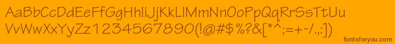 TektonproRegular-Schriftart – Braune Schriften auf orangefarbenem Hintergrund
