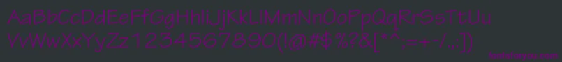 Шрифт TektonproRegular – фиолетовые шрифты на чёрном фоне