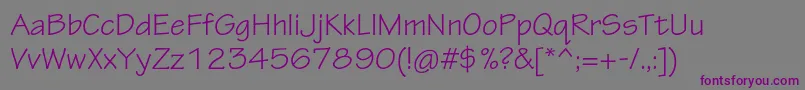 TektonproRegular Font – Purple Fonts on Gray Background