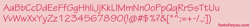 TektonproRegular Font – Red Fonts on Pink Background