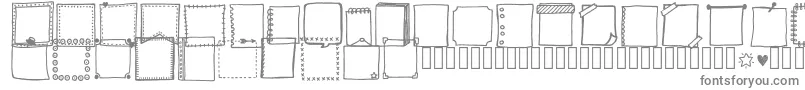 フォントTanaesteldoodleframes01Regular – 灰色のフォント